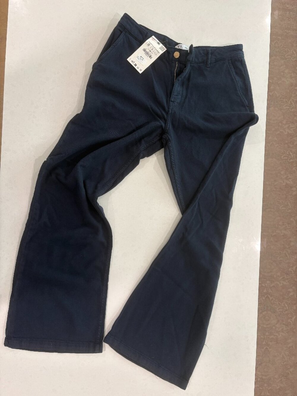 ✨ Zara Navy Straight Pants – NWT – Size 6 ✨